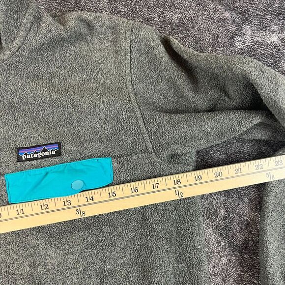 Patagonia Synchilla Snap T Fleece Pullover Teal Gray Women's XS Sweater - Picture 5 of 9
